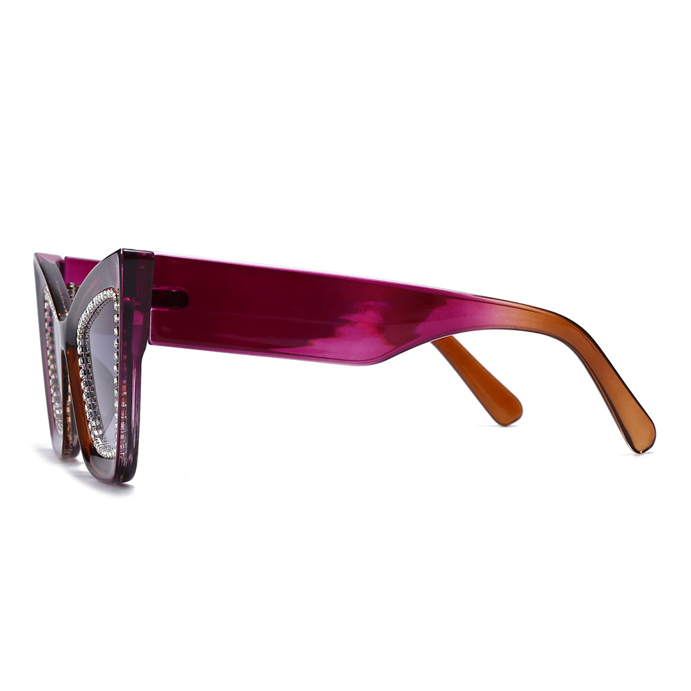Dollger Retro-Vintage Lightweight Cat-Eye Tinted Sunglasses