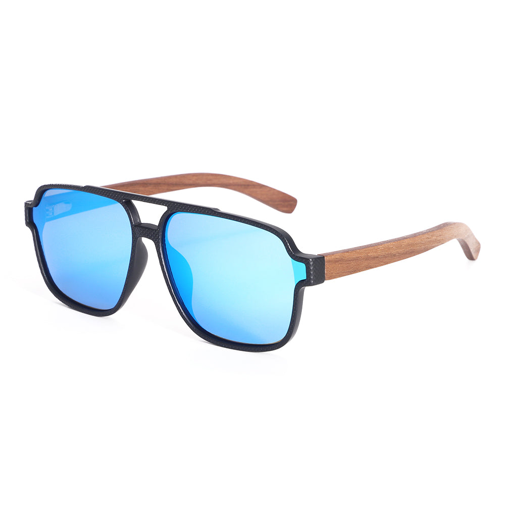 Dollger Black Oversized Aviator Sunglasses