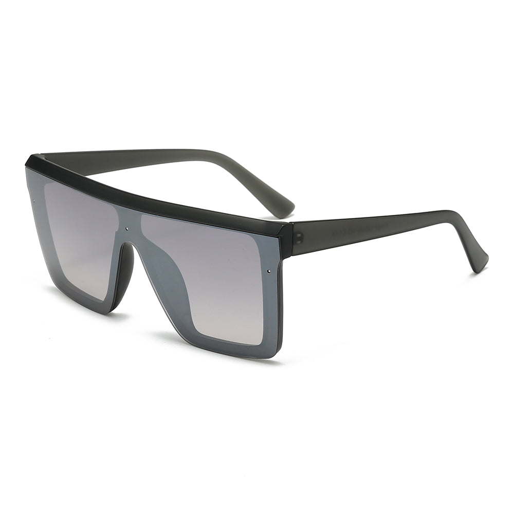 Dollger Black Rectangle Aviator Sunglasses