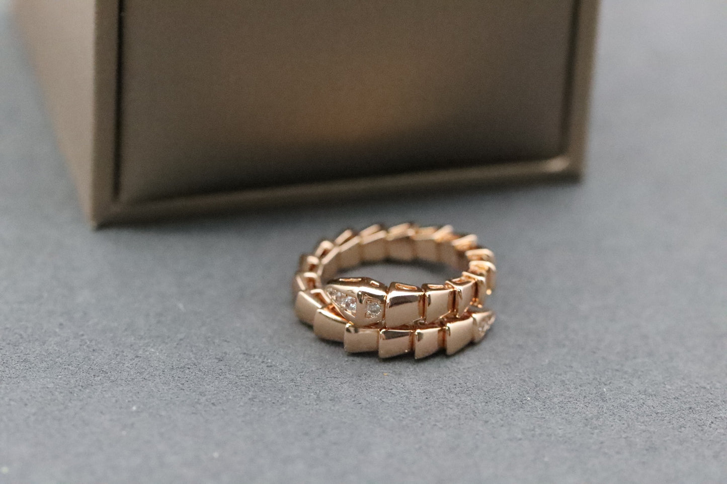 Head and Tail Diamond Snake Ring