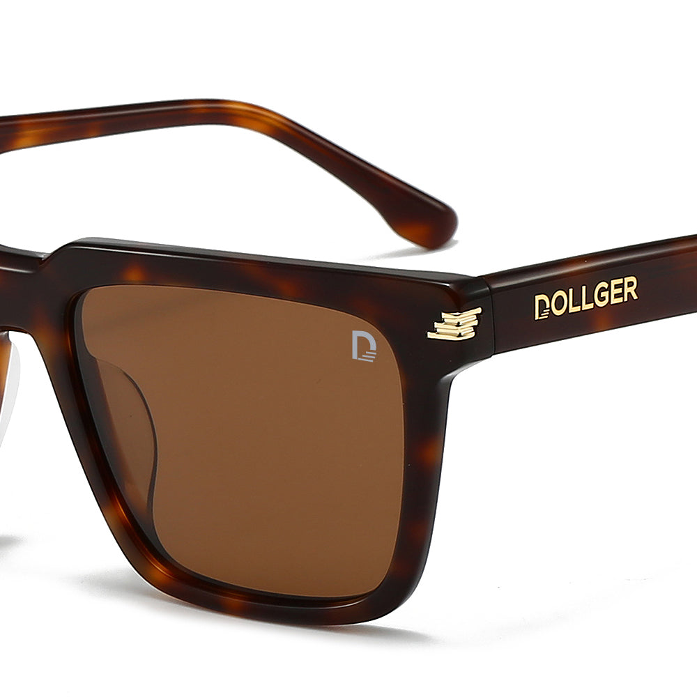 Dollger Square Hipster Acetate Square Tinted Sunglasses
