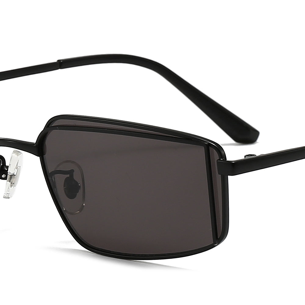 Dollger Rectangular Metal Tinted Sunglasses