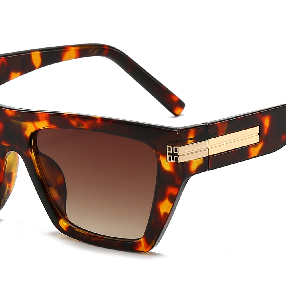 Dollger Thick Geek-Chic Geometric Tinted Sunglasses