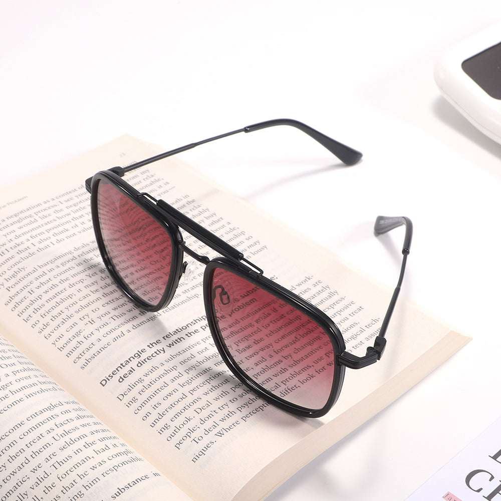 Dollger Square Aviator Black Sunglasses