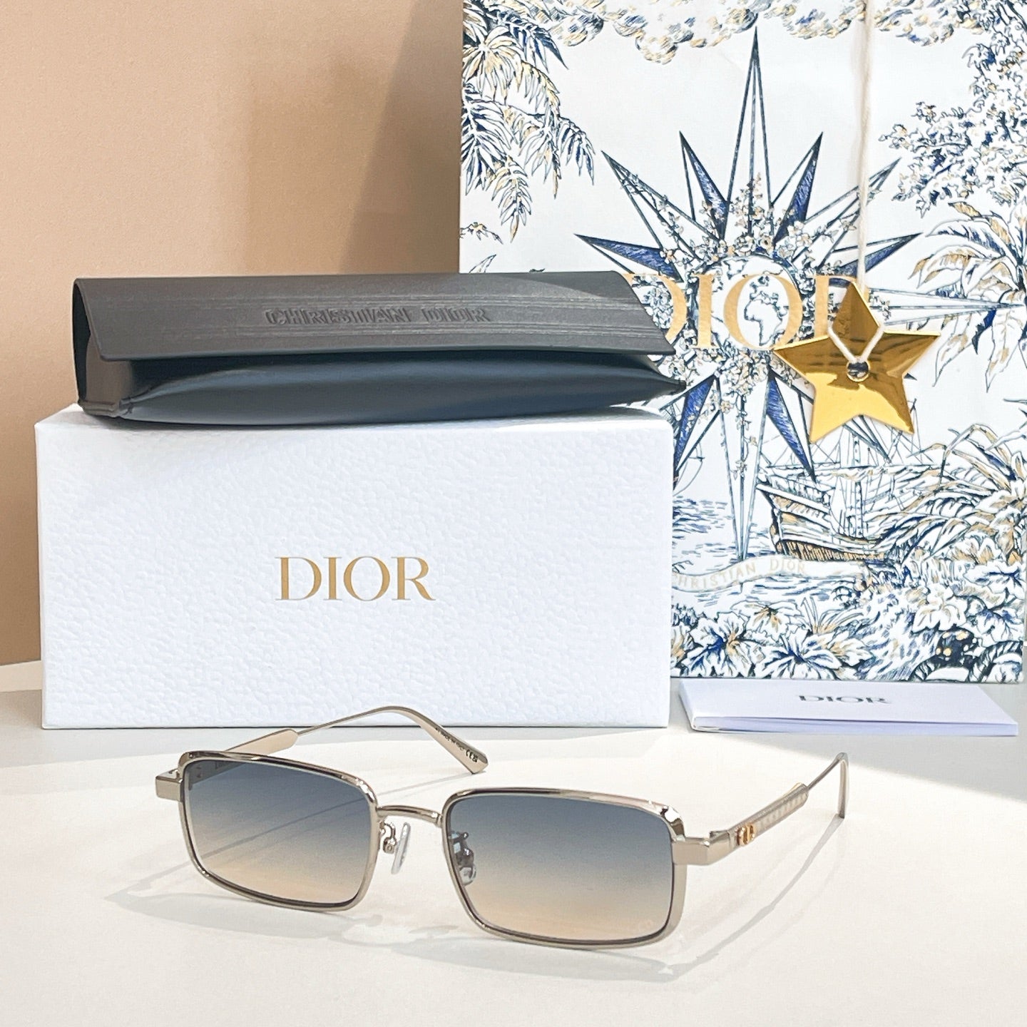 Half frame gradient sunglasses
