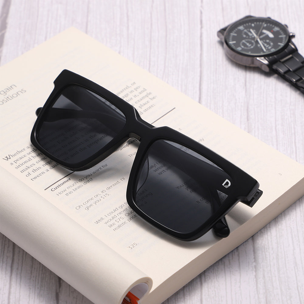 Dollger Square Hipster Acetate Square Tinted Sunglasses