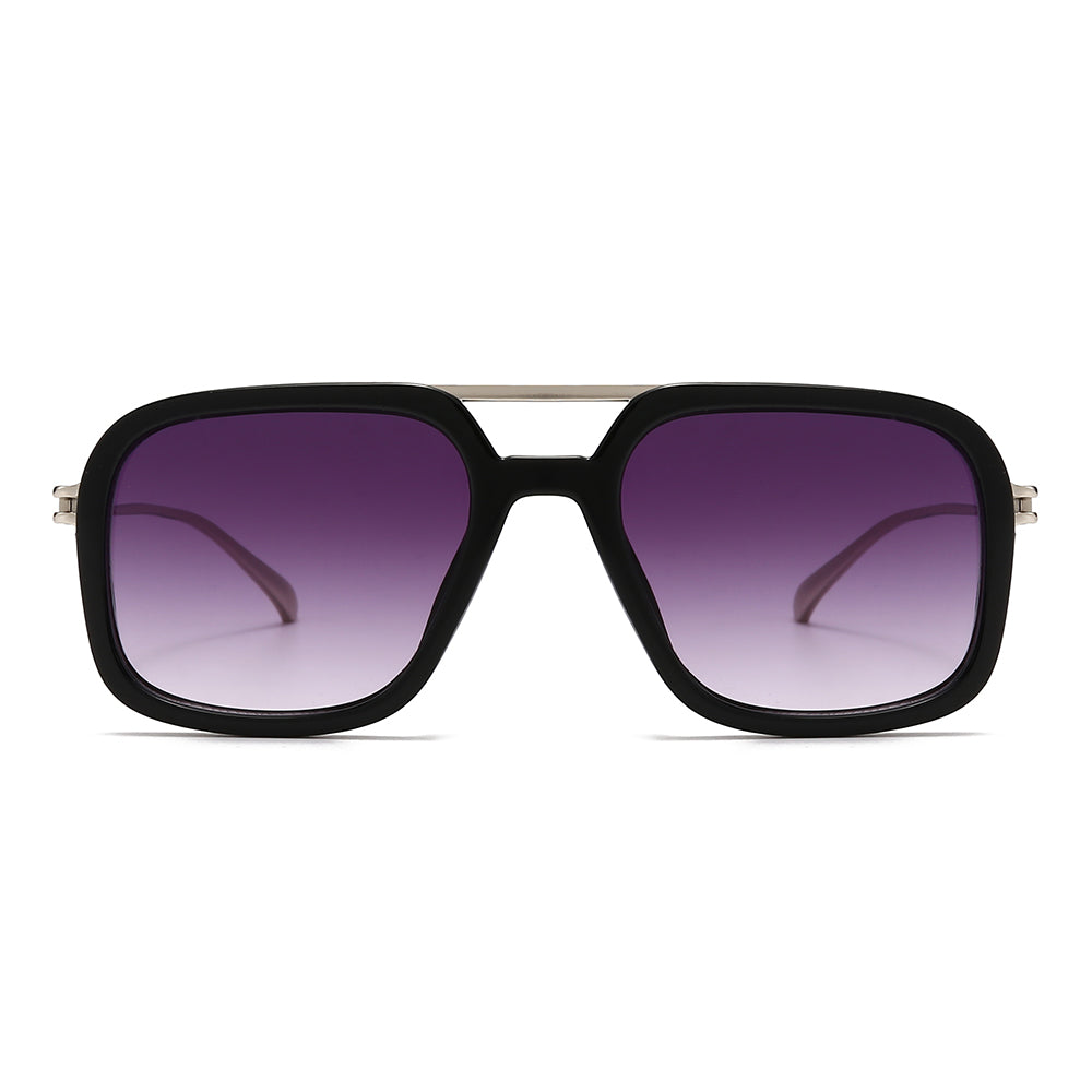 Dollger Oversized Square Aviator Tinted Sunglasses
