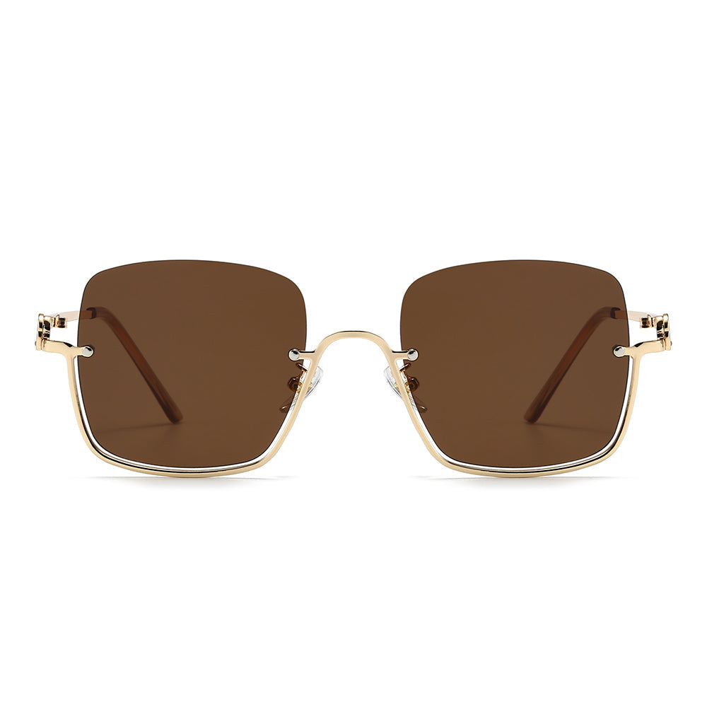 Dollger Square Semi-Rimless Tinted Sunglasses