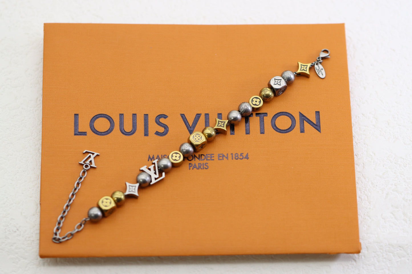 Dice Two-Tone Floral Bracelet