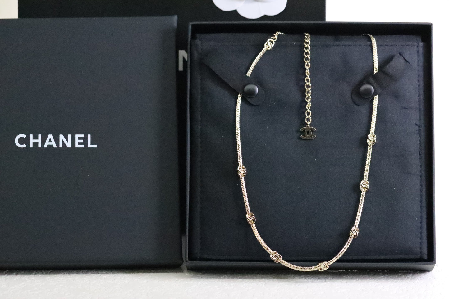 Classic Double C Snake Bone Necklace