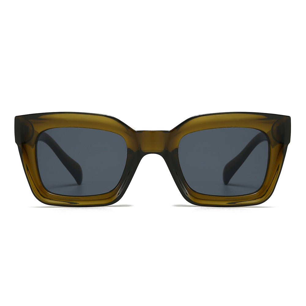 Dollger Thick Acetate Trapezoidal Sunglasses