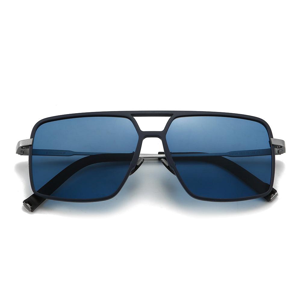 Dollger Titanium Frame Square Aviator Sunglasses
