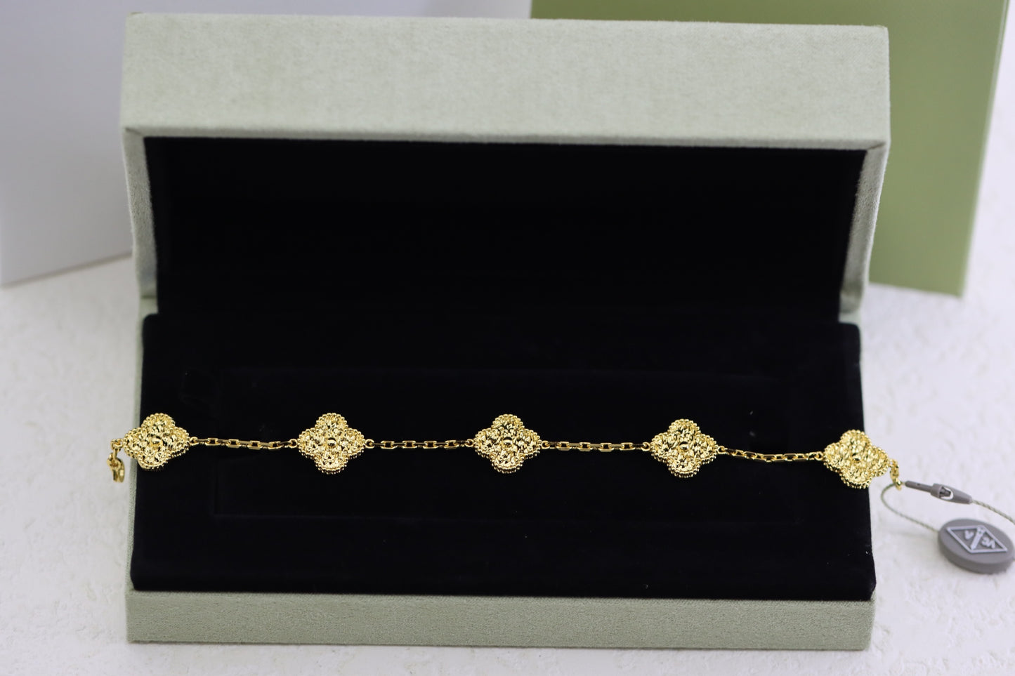 Rose gold hot stamping four-leaf clover five-flower bracelet