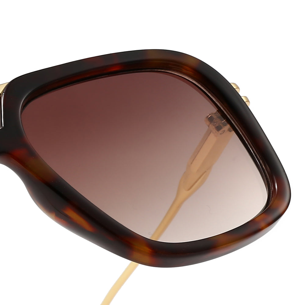 Dollger Oversized Square Aviator Tinted Sunglasses
