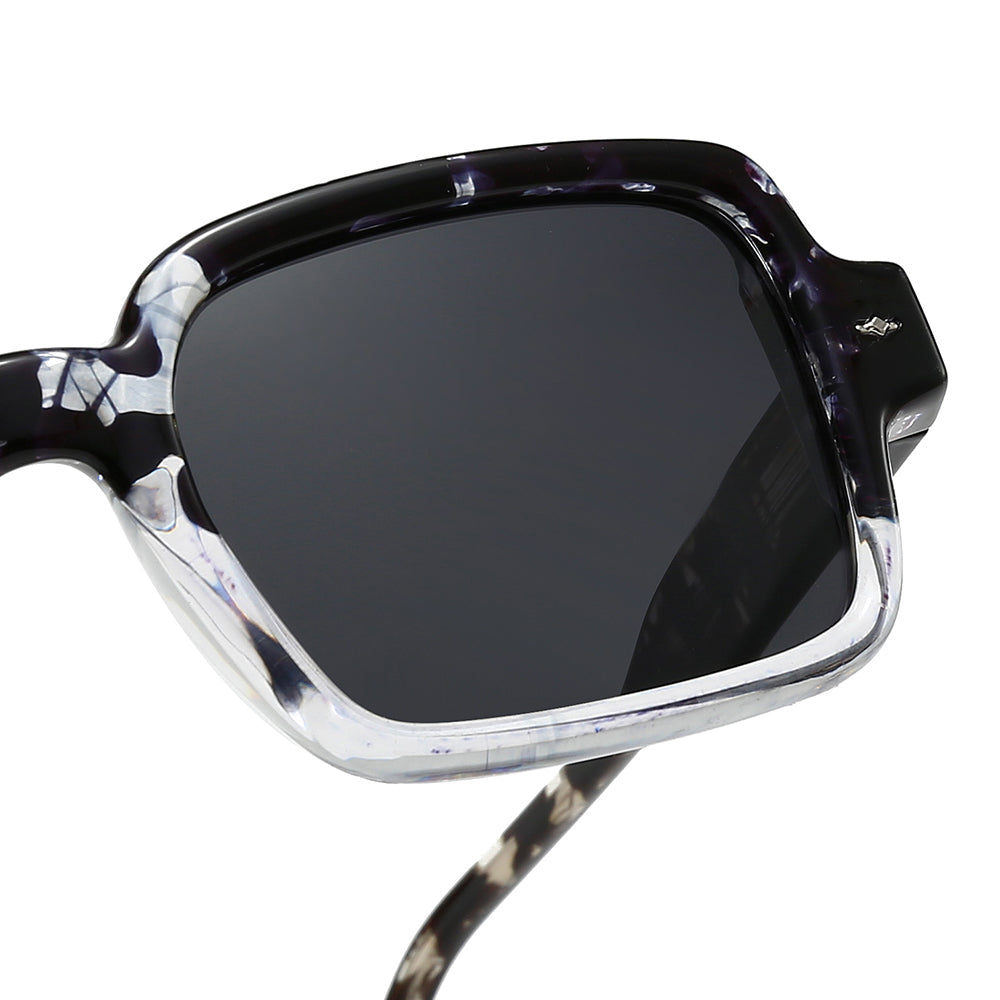 Dollger Square 90s Retro Clear Sunglasses