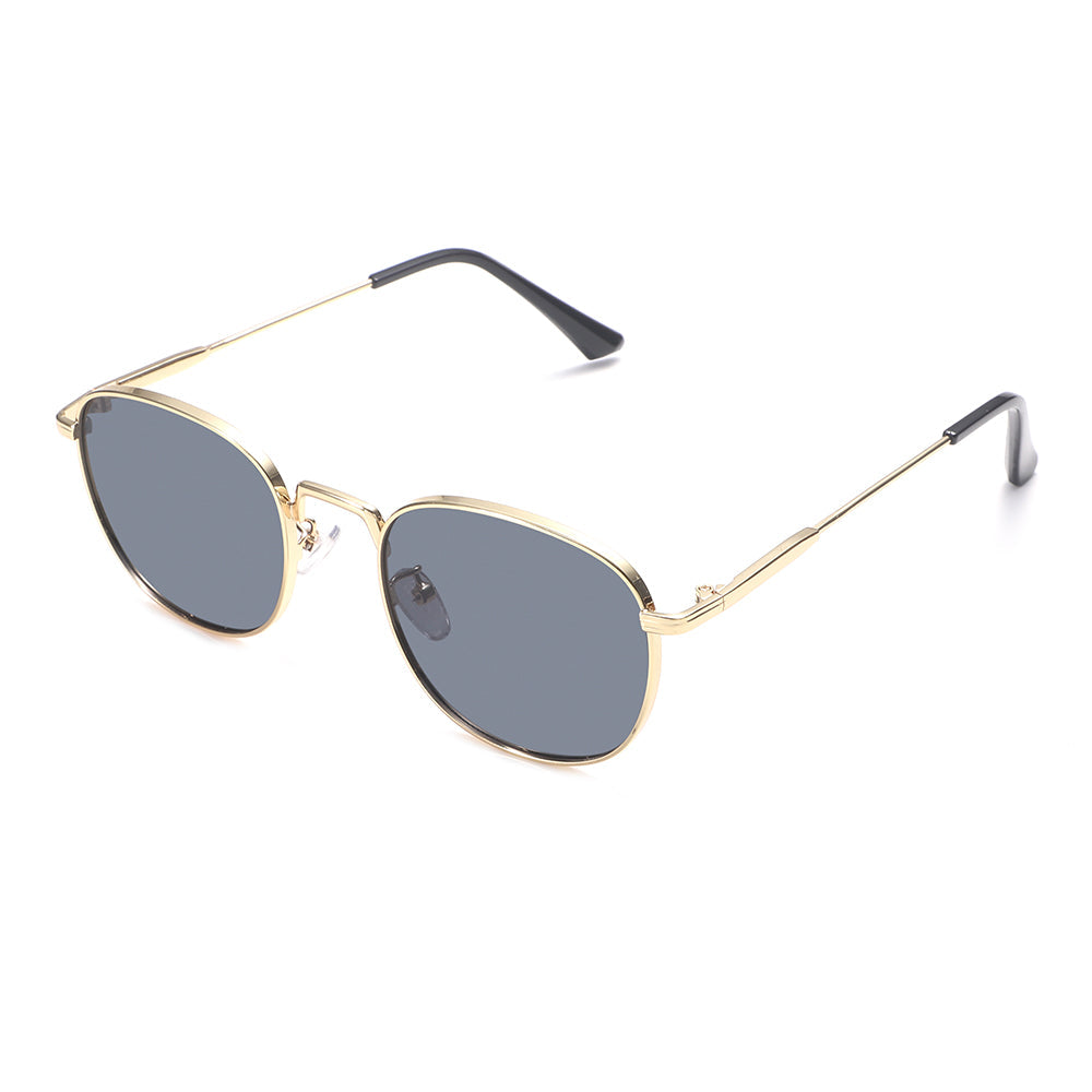 Dollger Rose Gold Retro-Vintage Round Tinted Sunglasses
