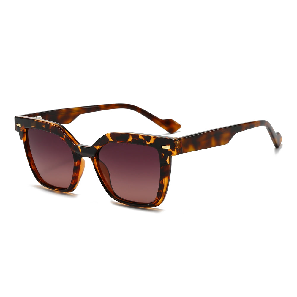 Dollger Wide Thick Square Tinted Sunglasses