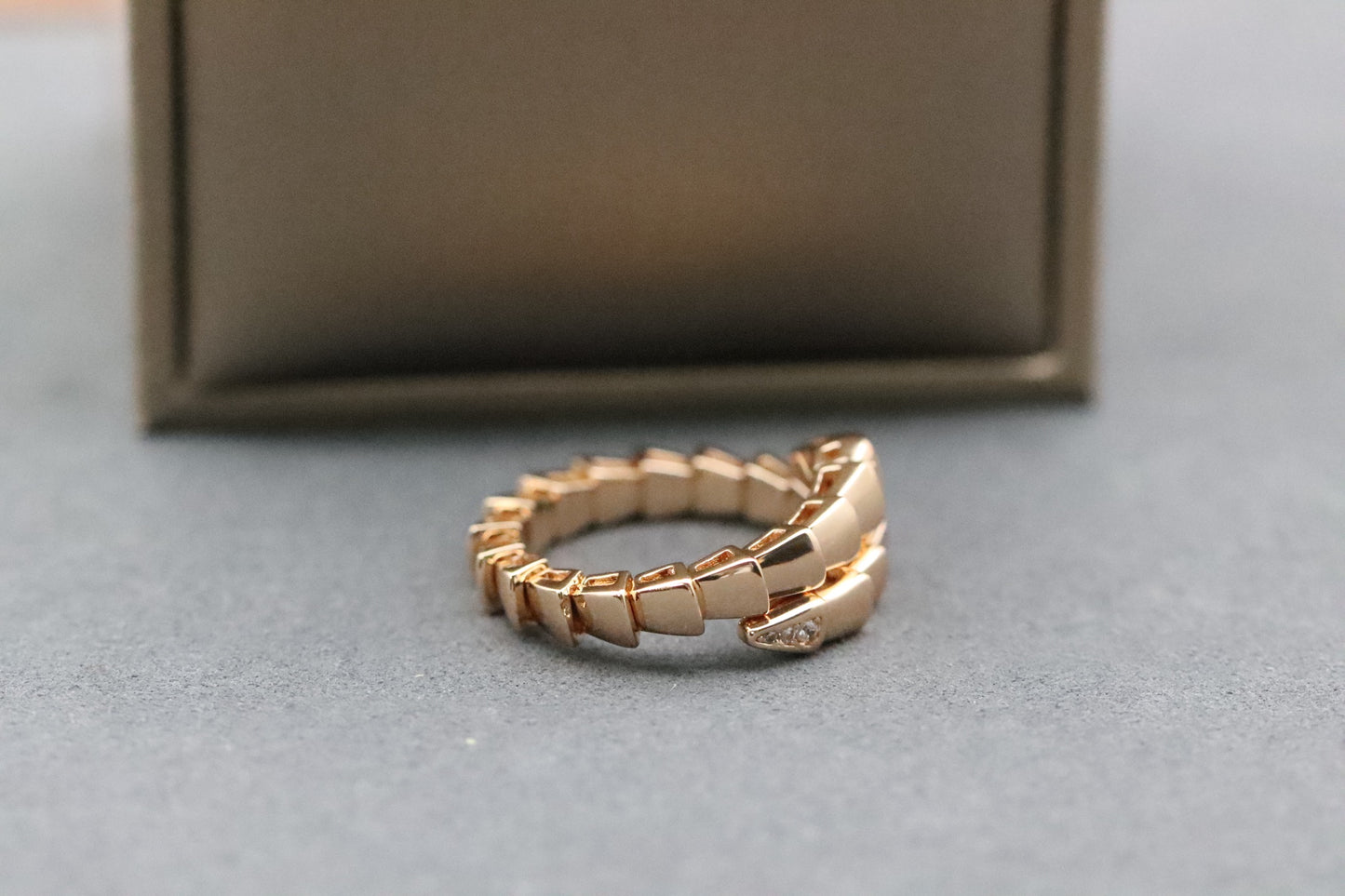 Head and Tail Diamond Snake Ring
