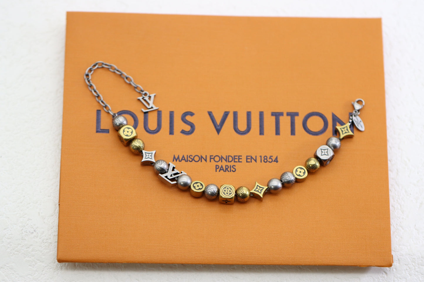 Dice Two-Tone Floral Bracelet