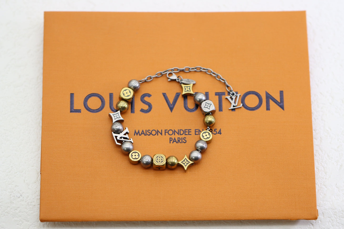 Dice Two-Tone Floral Bracelet