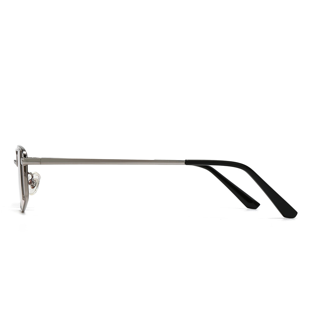 Dollger Rectangular Metal Tinted Sunglasses