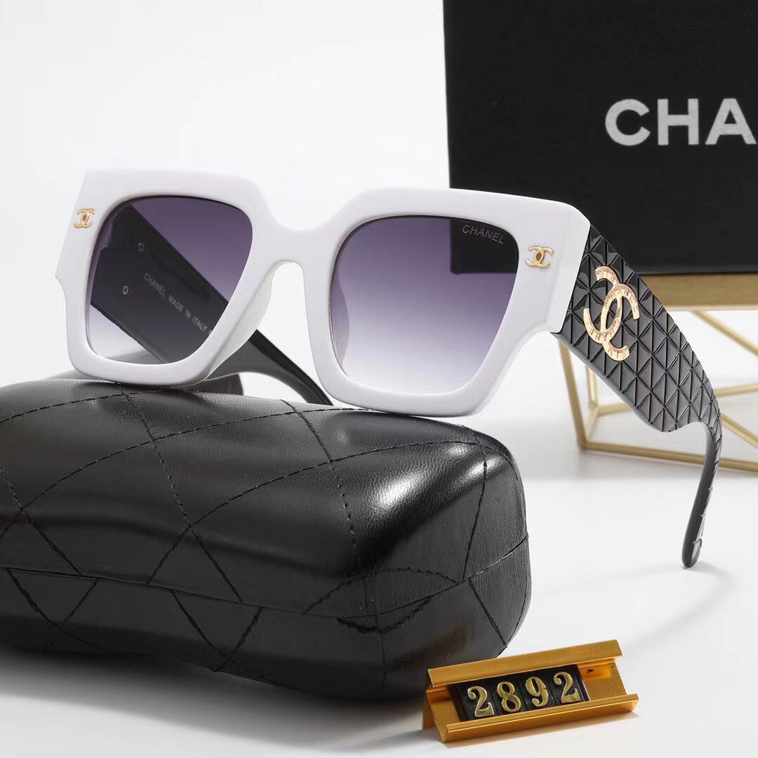6 Colors Fashion Frame Big LOGO Sunglasses 2892