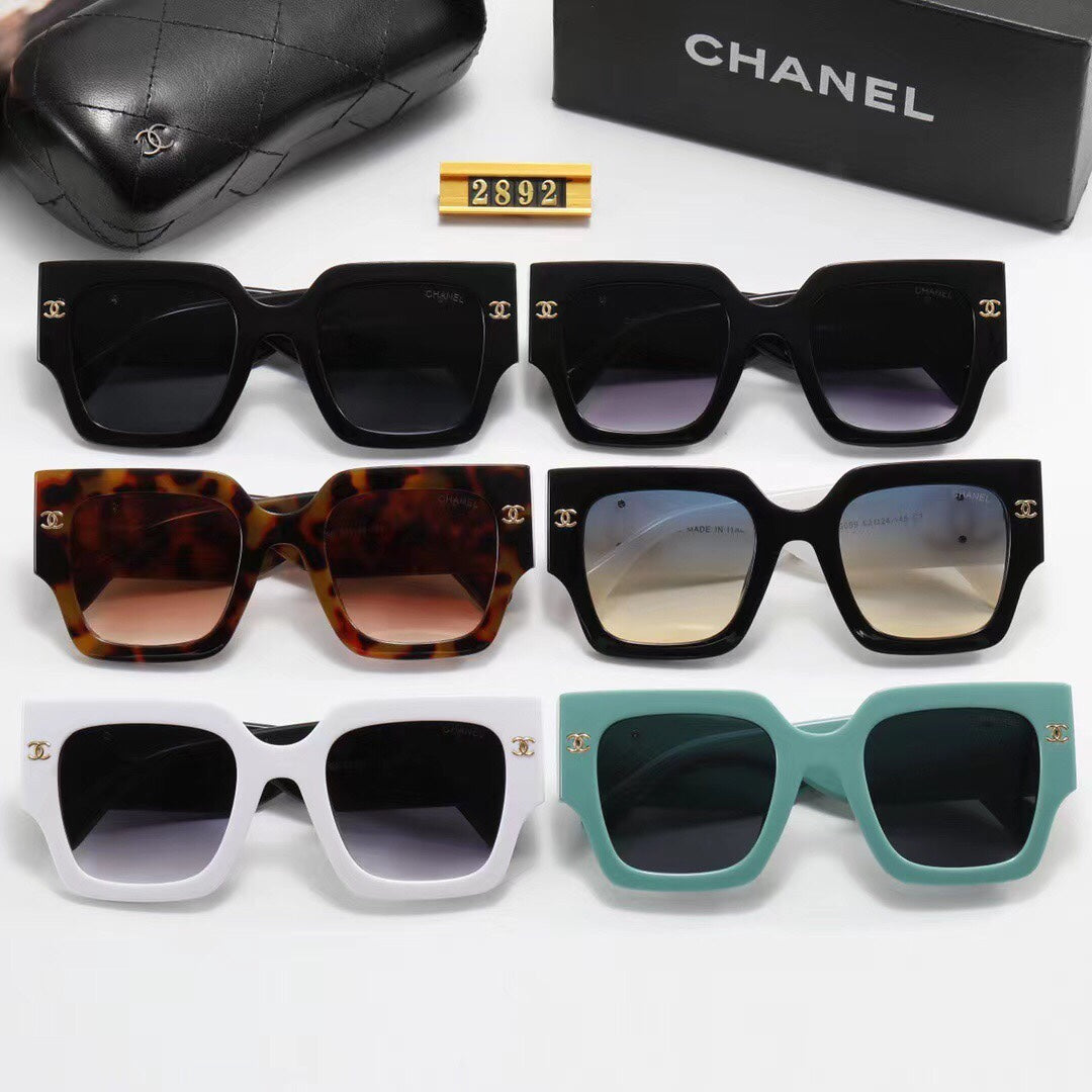6 Colors Fashion Frame Big LOGO Sunglasses 2892