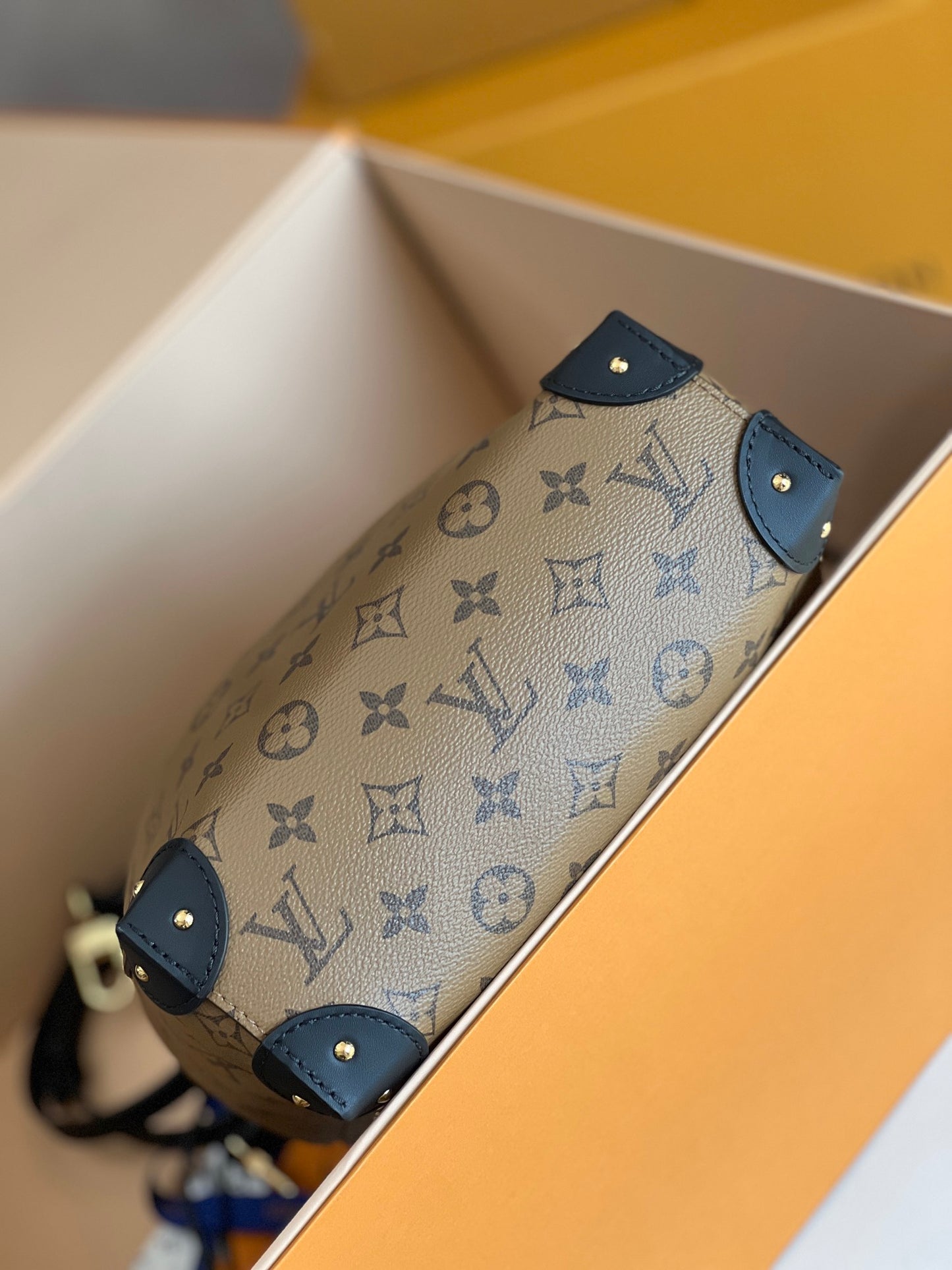 Yellow floral bucket bag