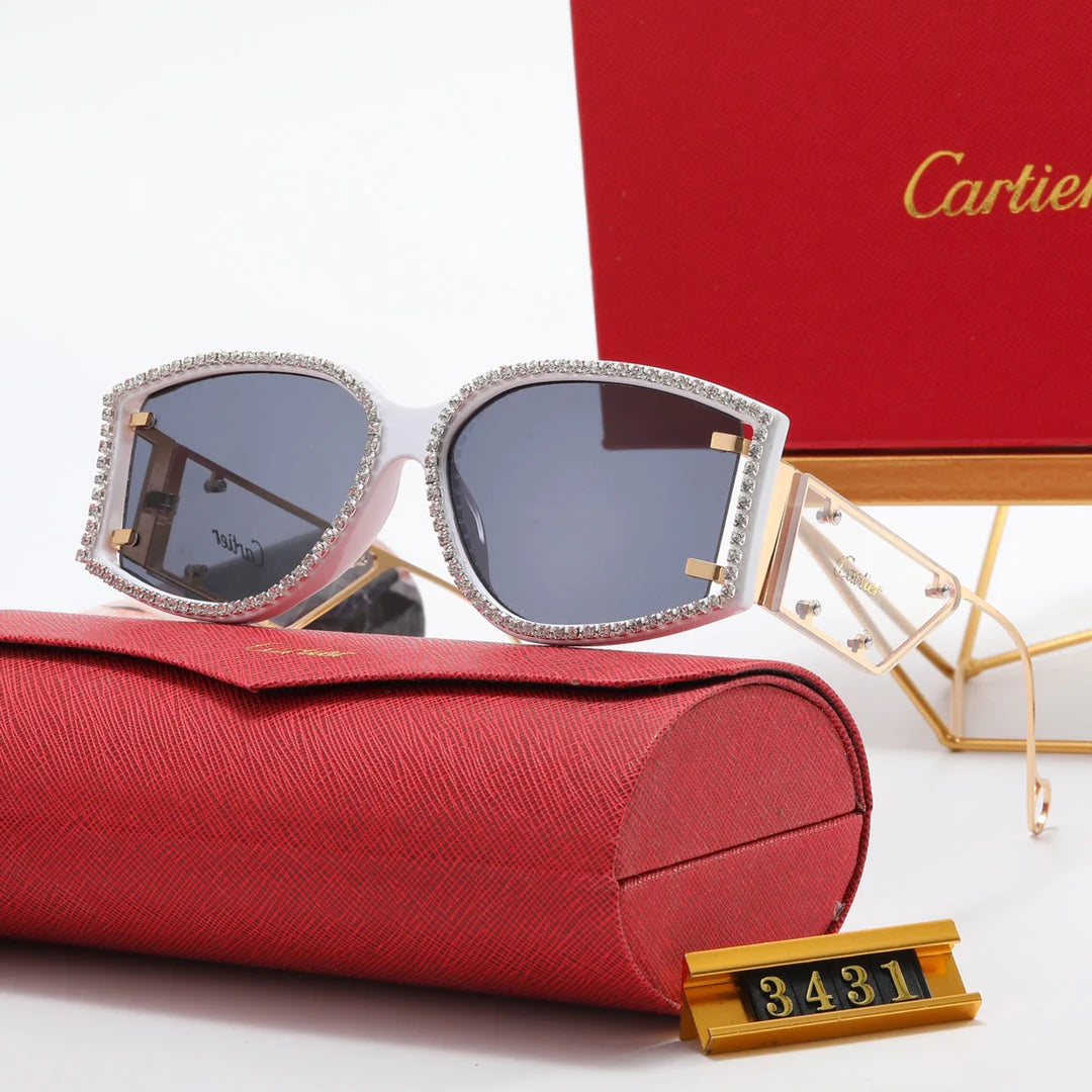 6 color rhinestone lens polarized sunglasses