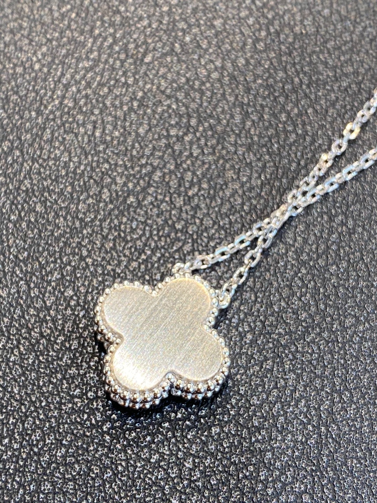Guilloche Four-leaf Clover Necklace