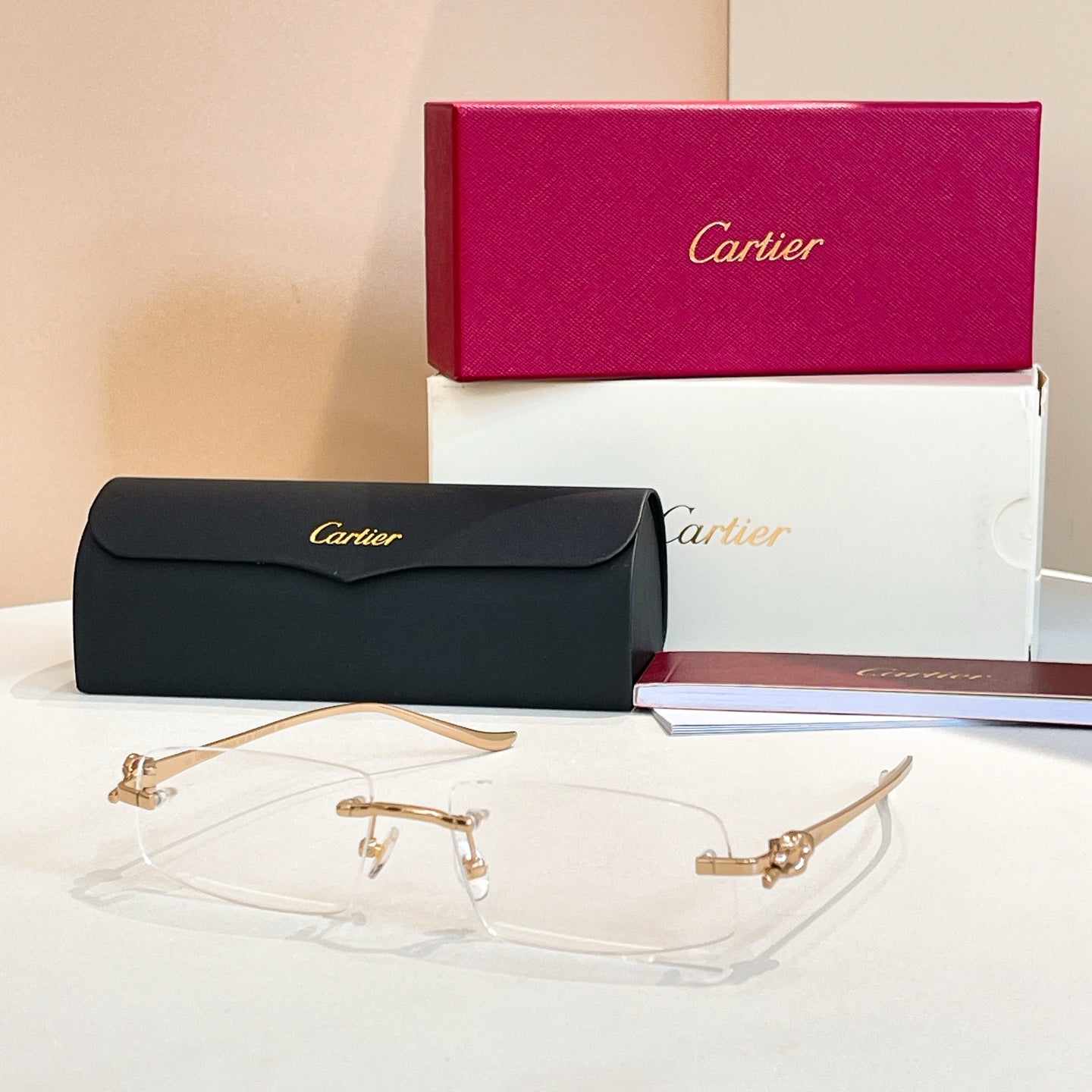 Metal frameless sunglasses