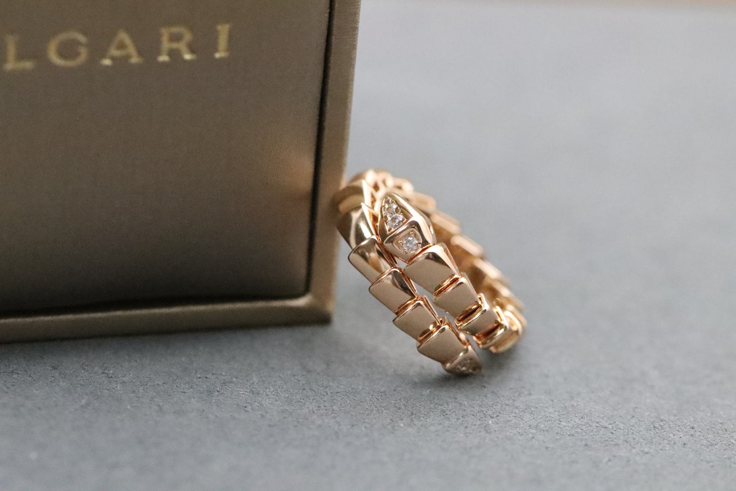Head and Tail Diamond Snake Ring