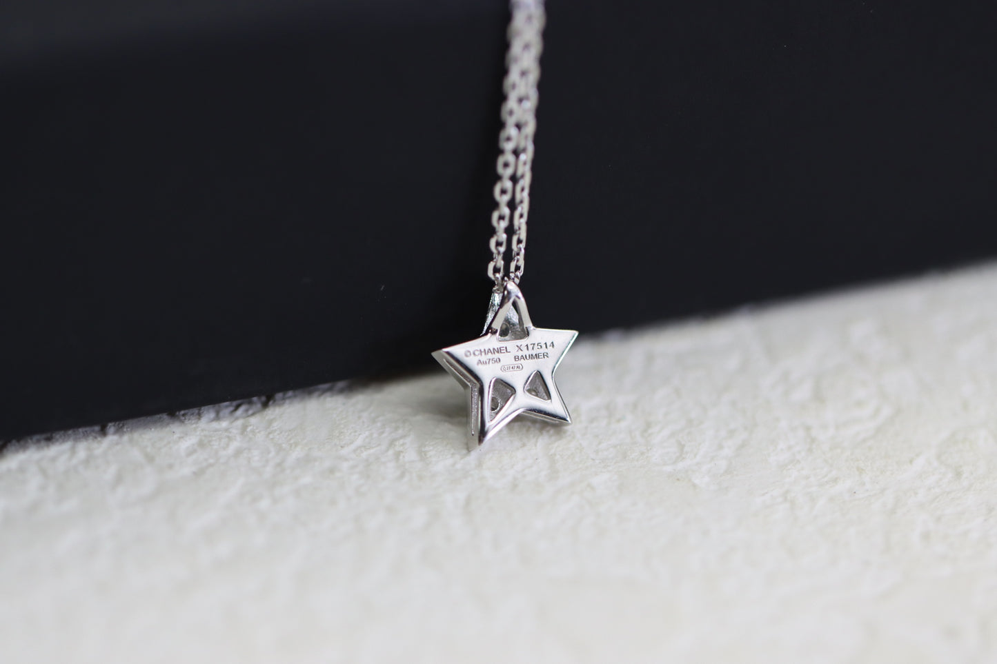 Silver Diamond Star Clavicle Necklace