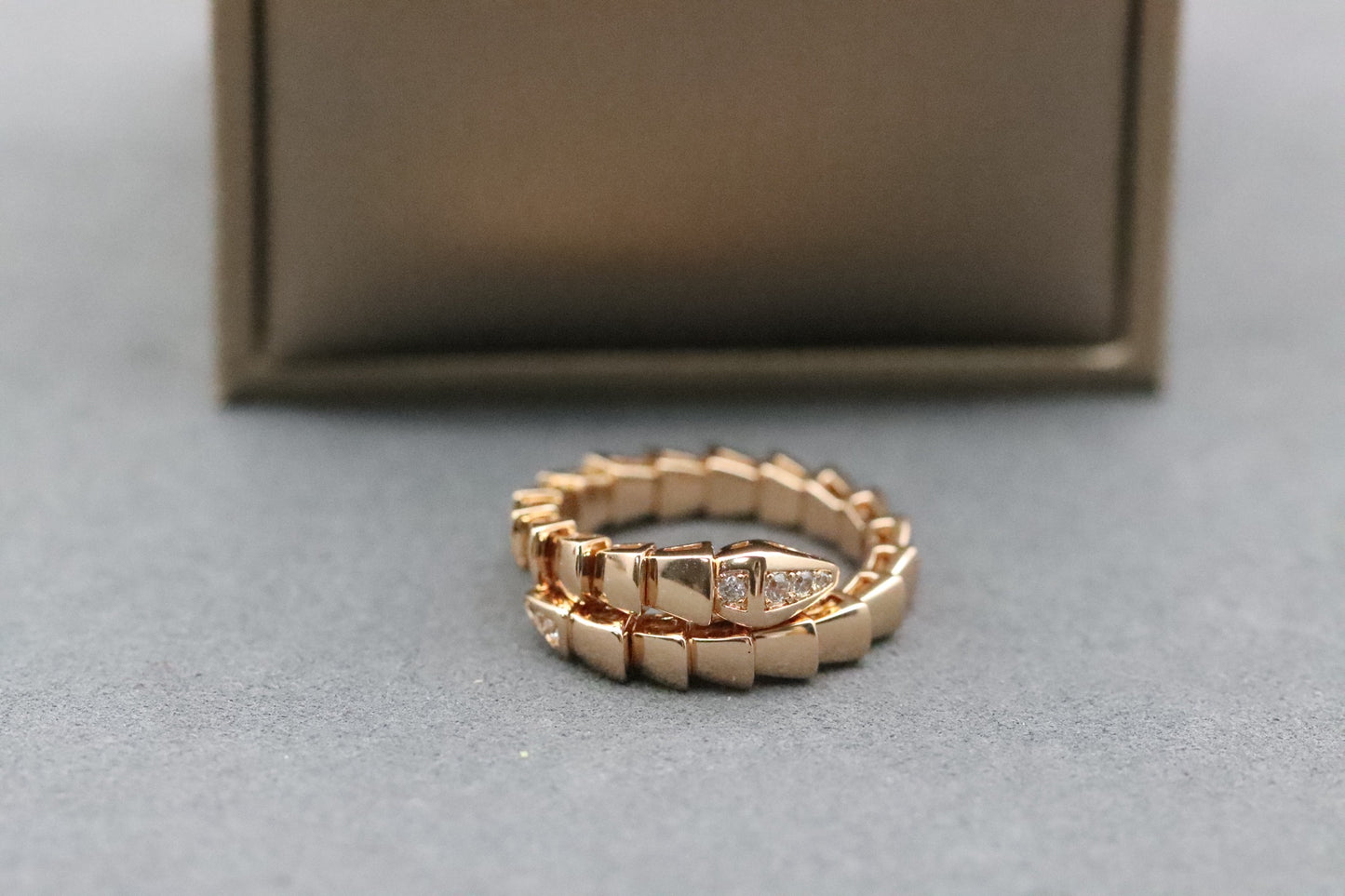 Head and Tail Diamond Snake Ring