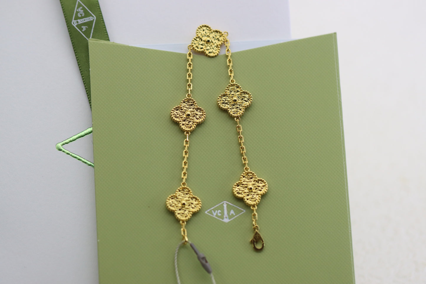 Rose gold hot stamping four-leaf clover five-flower bracelet
