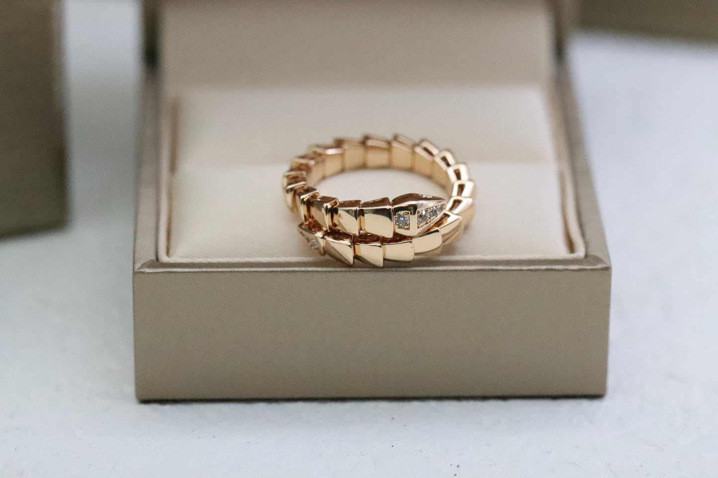 Head and Tail Diamond Snake Ring