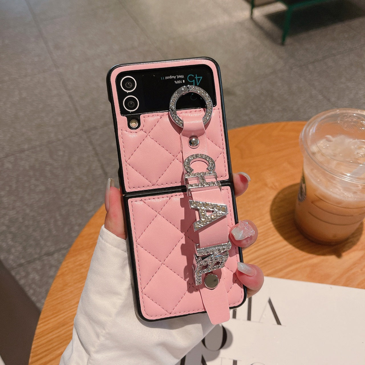 Rhinestone Wristband Case for Galaxy Z Flip