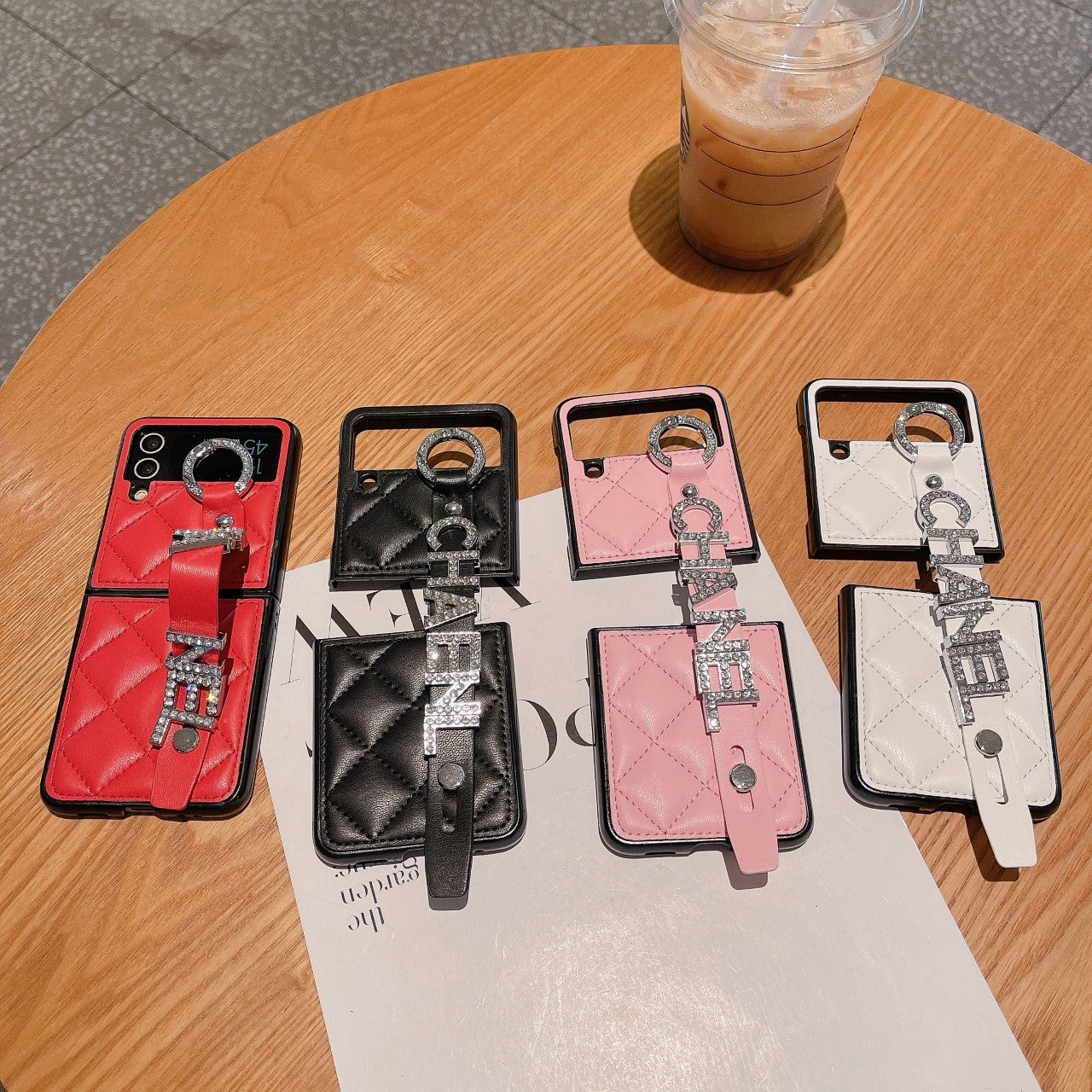 Rhinestone Wristband Case for Galaxy Z Flip