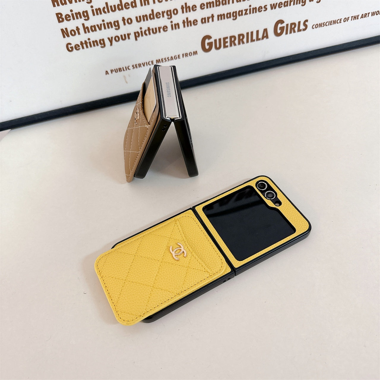 Diamond Embroidery Magnetic Card Holder Case for Galaxy Z Flip