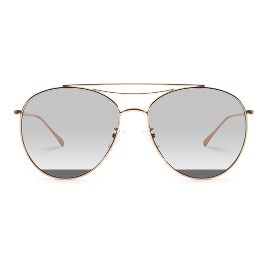 Dollger Polished Silver Aviator Sunglasses