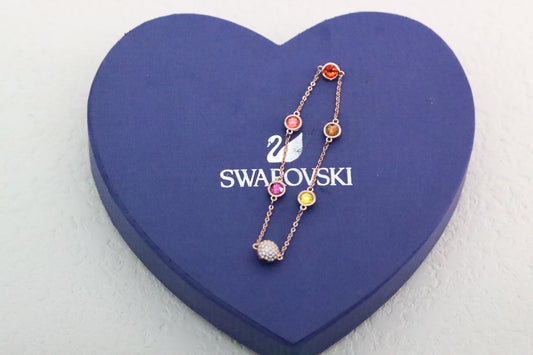 Rose gold colored crystal magnetic bracelet