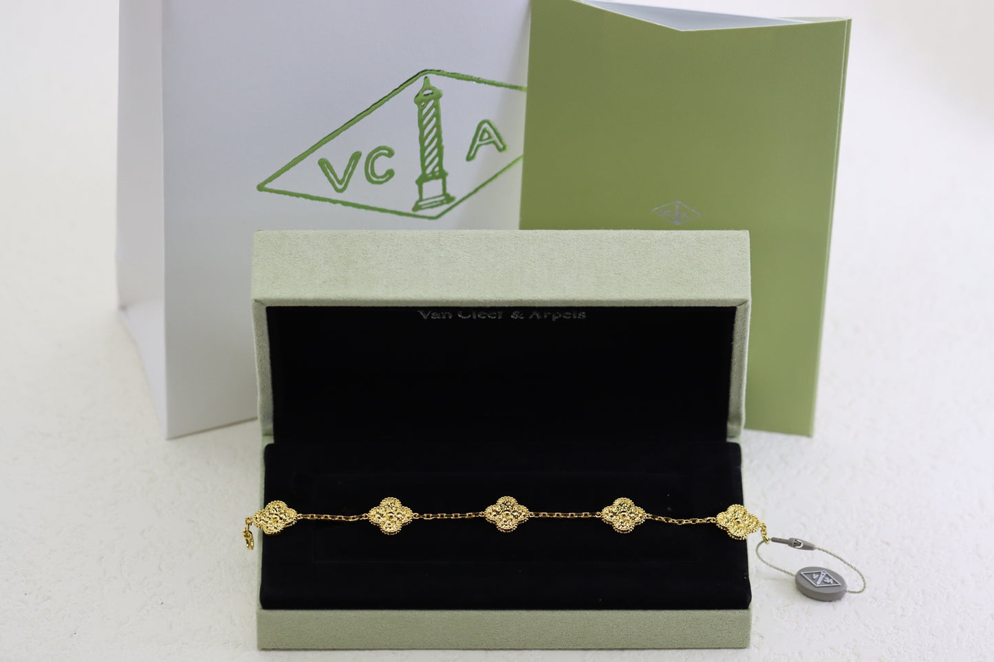 Rose gold hot stamping four-leaf clover five-flower bracelet