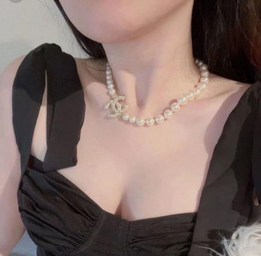 Star Pearl Double C Necklace