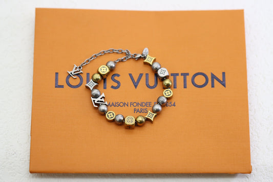 Dice Two-Tone Floral Bracelet