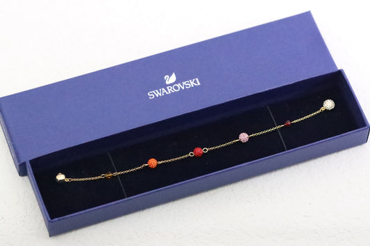 Gradient orange-red ball bracelet