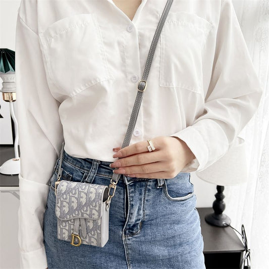 Fashion Leather Lanyard Crossbody Bag For Flip Case