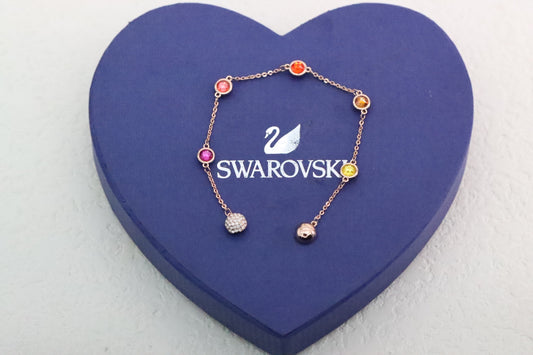 Rose gold colored crystal magnetic bracelet