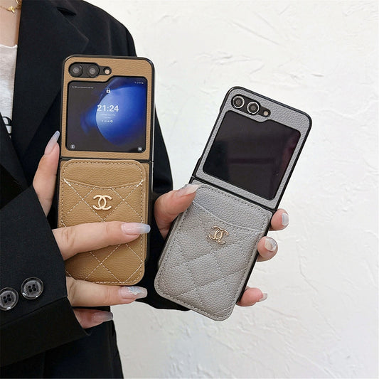 Diamond Embroidery Magnetic Card Holder Case for Galaxy Z Flip